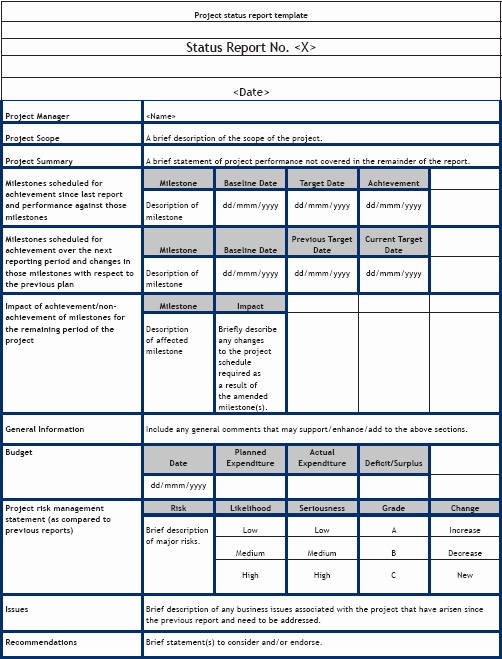 Free Project Status Report Template Luxury Sample Project Status Report Template