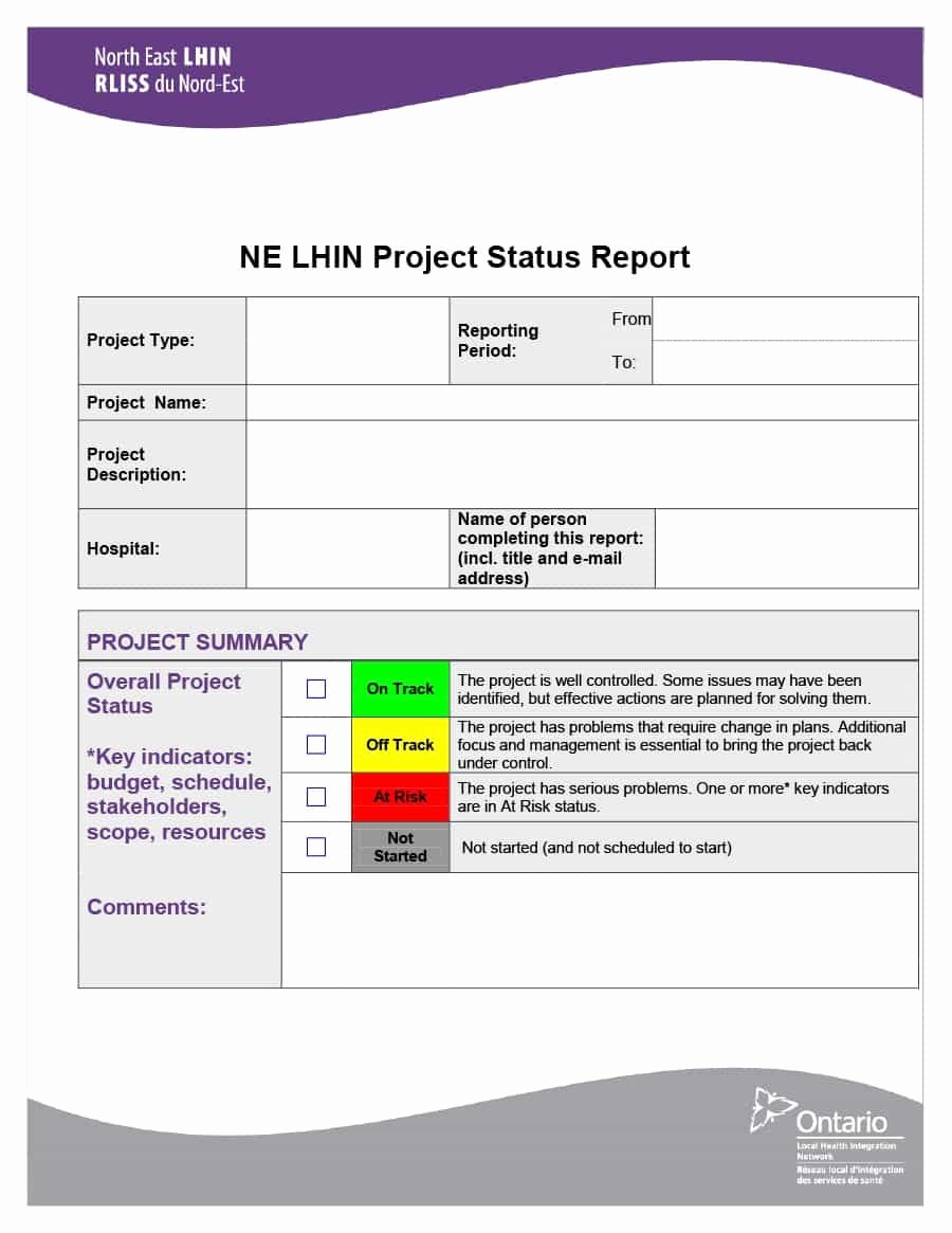 Free Project Status Report Template Unique 40 Project Status Report Templates [word Excel Ppt]