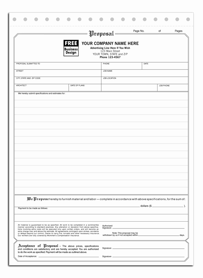 Free Proposal form Template Best Of Free Hvac Bid Proposal Template top Of Insurance