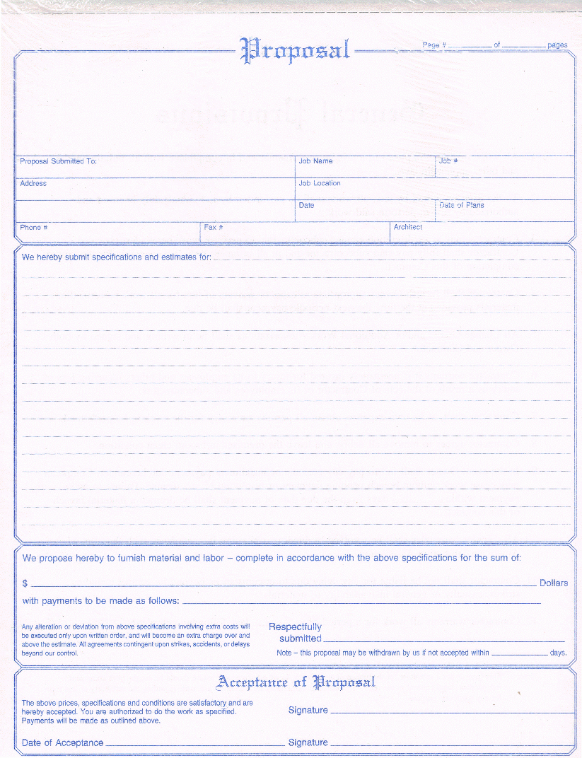 Free Proposal form Template Lovely Free Printable Proposal forms Business Proposal