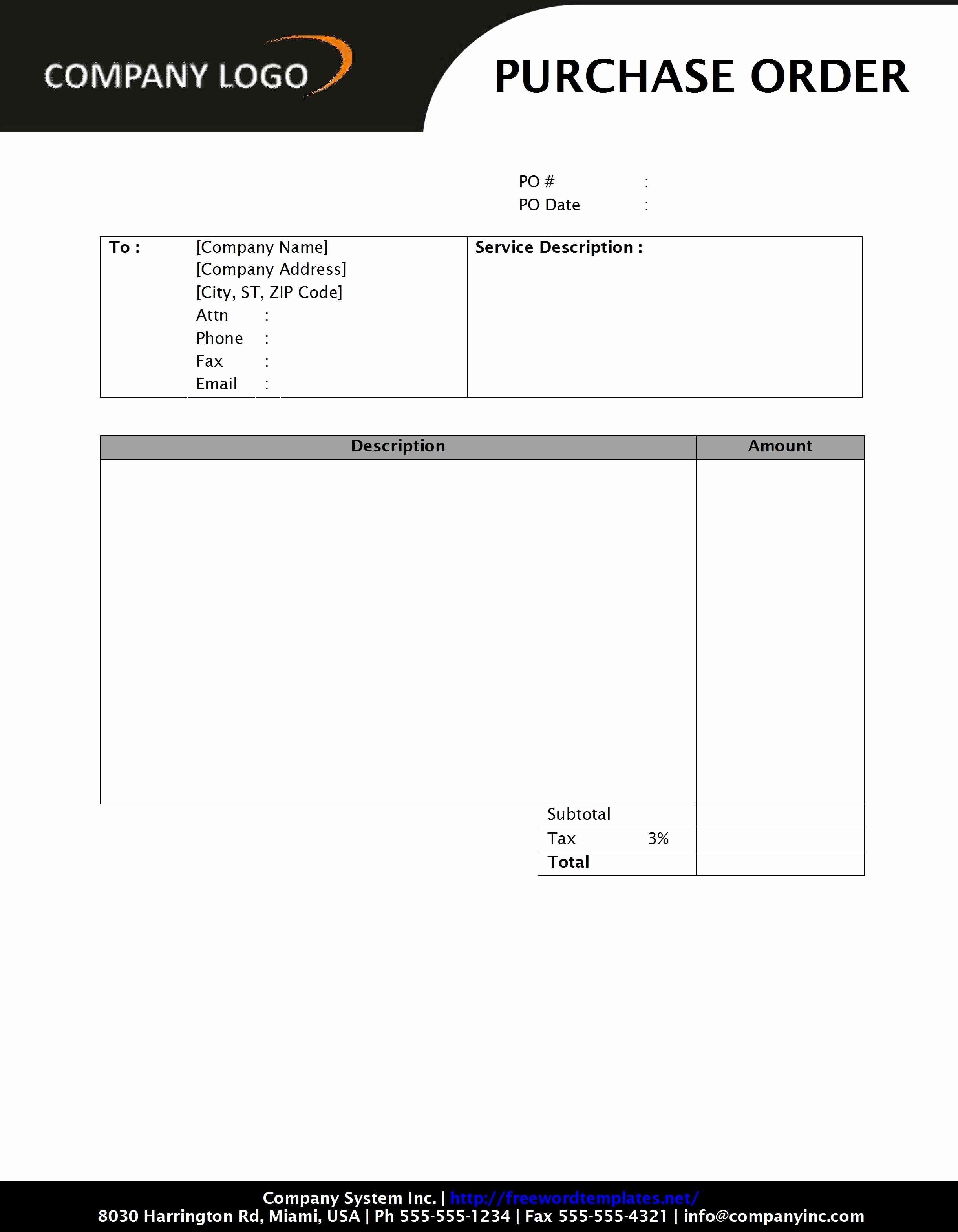 Free Purchase order Template Best Of Purchase order Sd1 Style