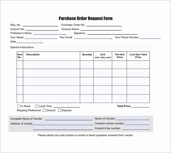 Free Purchase order Template Best Of Purchase order Template 10 Download Free Documents In