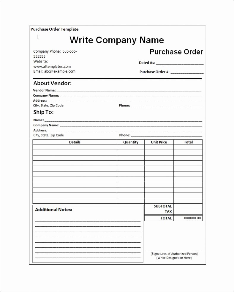 Free Purchase order Template Best Of Purchase order Template Free Templates