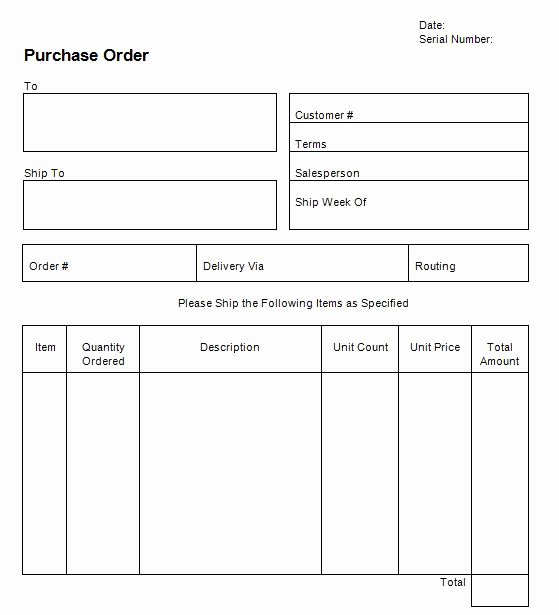 Free Purchase order Template Inspirational 37 Free Purchase order Templates In Word &amp; Excel
