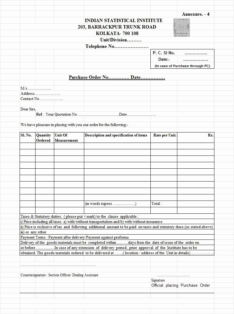 Free Purchase order Template New 37 Free Purchase order Templates In Word &amp; Excel