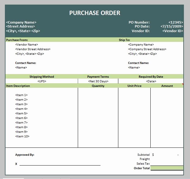 Free Purchase order Template Unique 37 Free Purchase order Templates In Word &amp; Excel