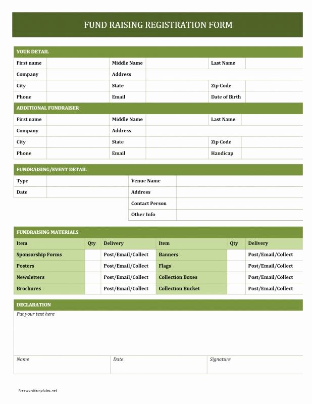 Free Registration forms Template Fresh Registration form Template