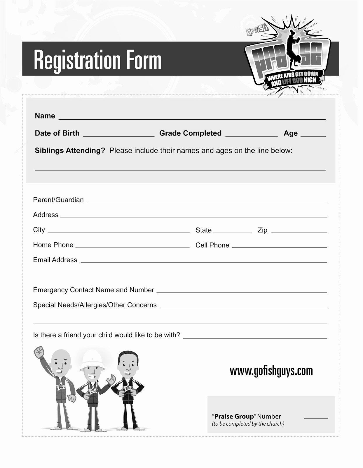 Free Registration forms Template Inspirational Church Nursery Registration form thenurseries