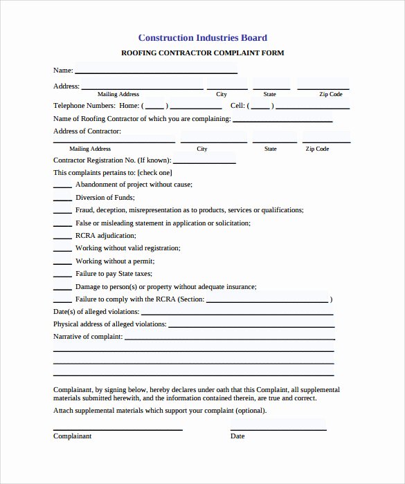 Free Residential Roofing Contract Template Awesome Roofing Contract Template 9 Download Documents In Pdf