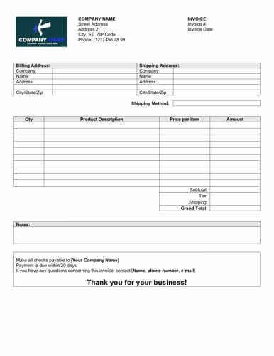 Free Sales Invoice Template New Sales Invoice Templates [27 Examples In Word and Excel]