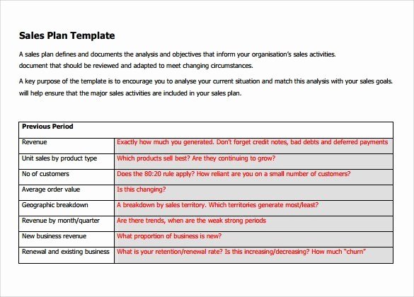 Free Sales Plan Template Awesome Free Sales Plan Templates Samples formats 40 Examples