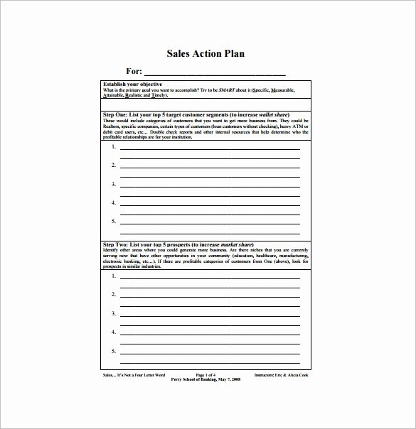 Free Sales Plan Template Unique Sales Plan Template 23 Free Sample Example format