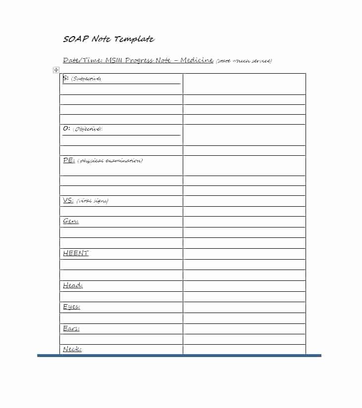 Free soap Note Template Luxury Printable soap Note Template – Buildingcontractor