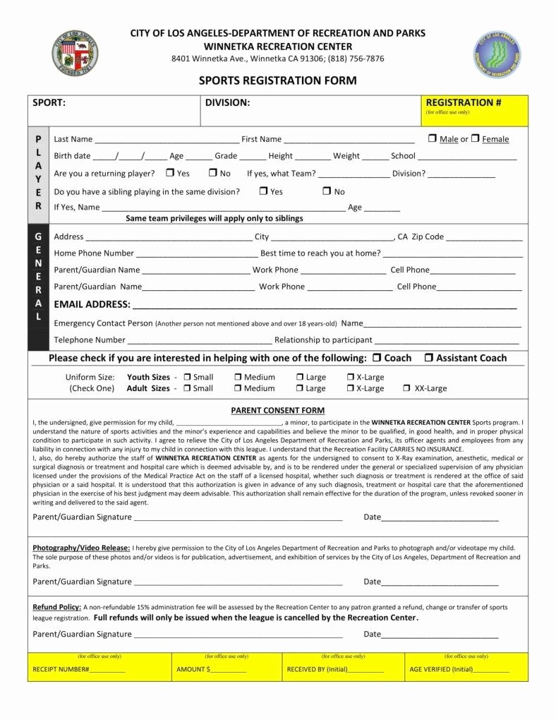 Free Sports Registration form Template Awesome 6 Sport Sign Up Sheet Templates Pdf