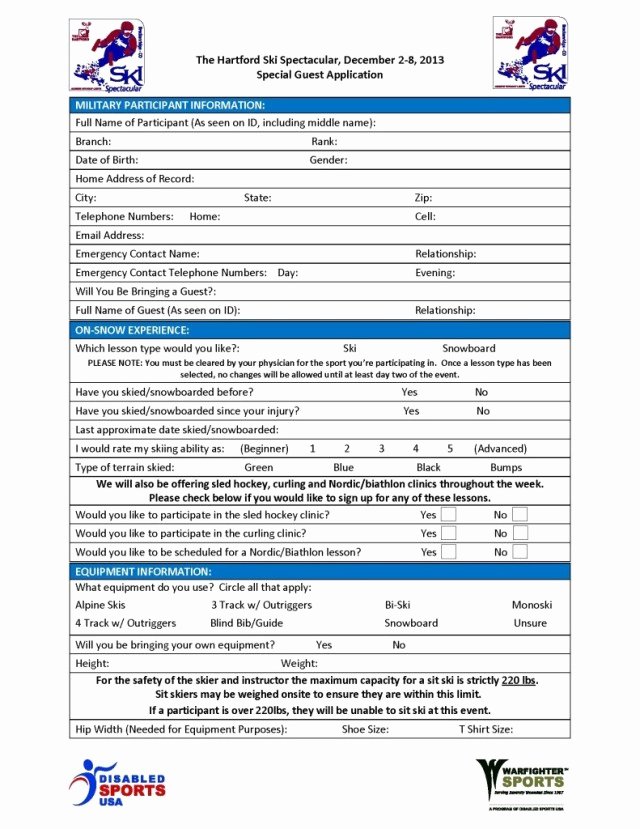 Free Sports Registration form Template New Sports Registration forms Template Free Download