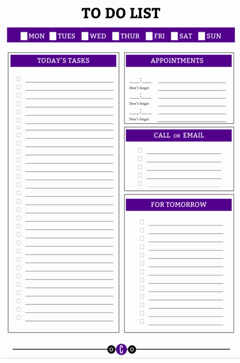 Free Task List Template Beautiful Printable Daily Planner
