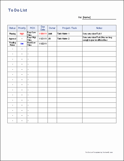 Free Task List Template Best Of Free to Do List Template for Excel Get organized