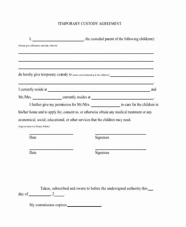 Free Temporary Guardianship form Template Unique Sample Temporary Guardianship Letter Legal Famous