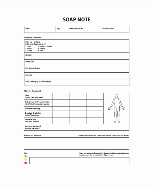Free therapy Notes Template Luxury 8 soap Note Examples