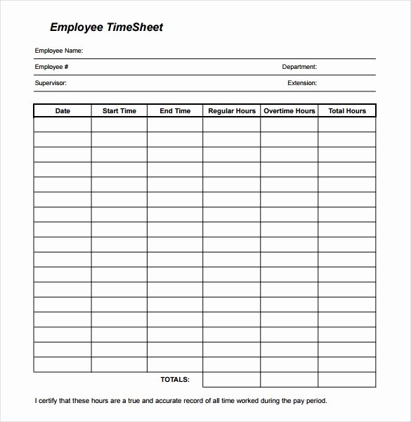 Free Time Sheet Template Fresh 29 Free Timesheet Templates – Free Sample Example format