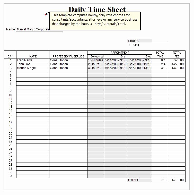 Free Time Sheet Template Inspirational Monthly Timesheet Template Excel 2010 Excel Timesheet
