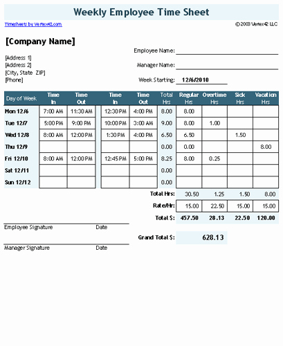 Free Time Sheet Template Inspirational Time Sheet Template for Excel Timesheet Calculator