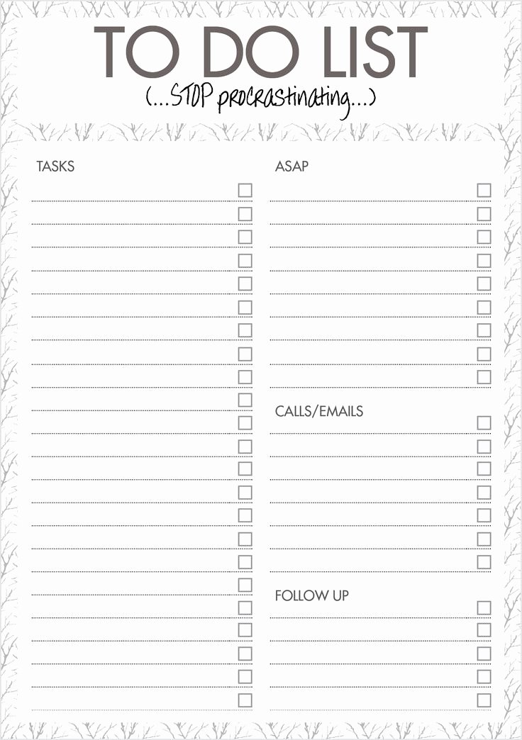 Free to Do List Template Elegant Best to Do List Template to Do List Template