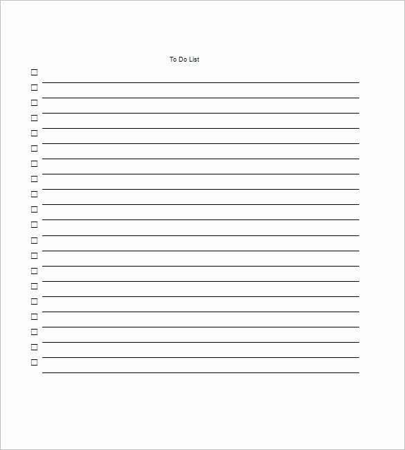 Free to Do List Template Fresh to Do List Template 12 Free Sample Example format