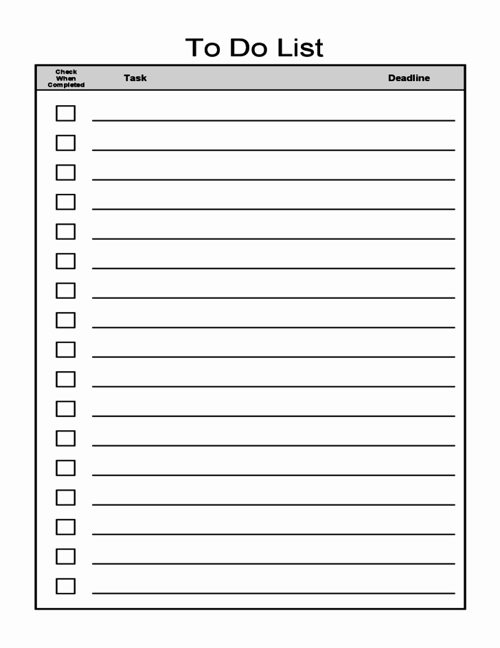 Free to Do List Template Inspirational Sample to Do List Template Free Download