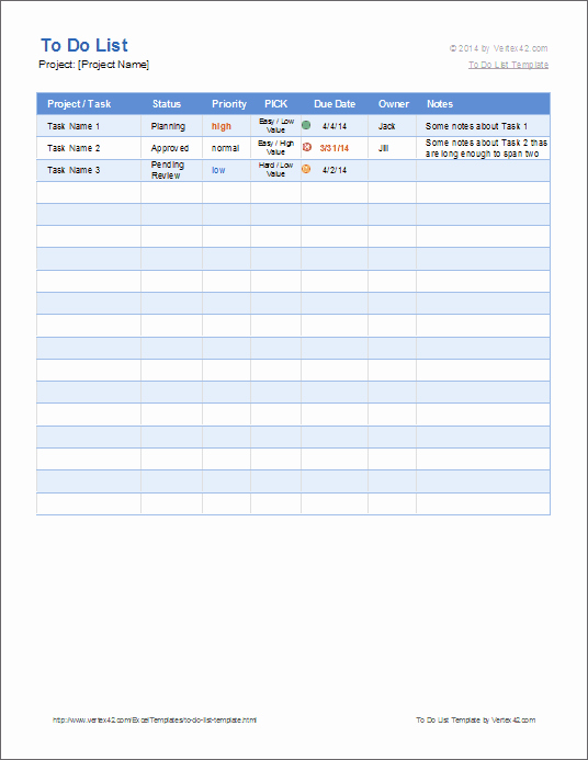 Free to Do List Template Lovely Free to Do List Template for Excel Get organized