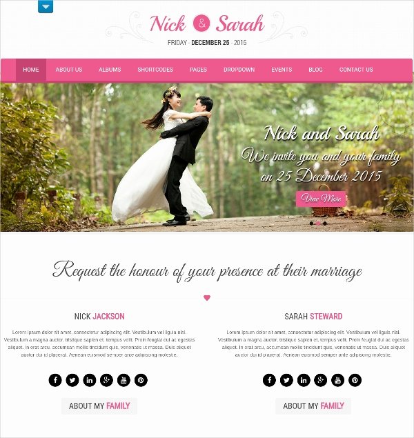 Free Wedding Website Template Unique 37 Free Wedding Website themes &amp; Templates