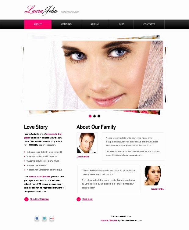 Free Wedding Website Template Unique Free Wedding Website Template with Jquery Slider Monsterpost