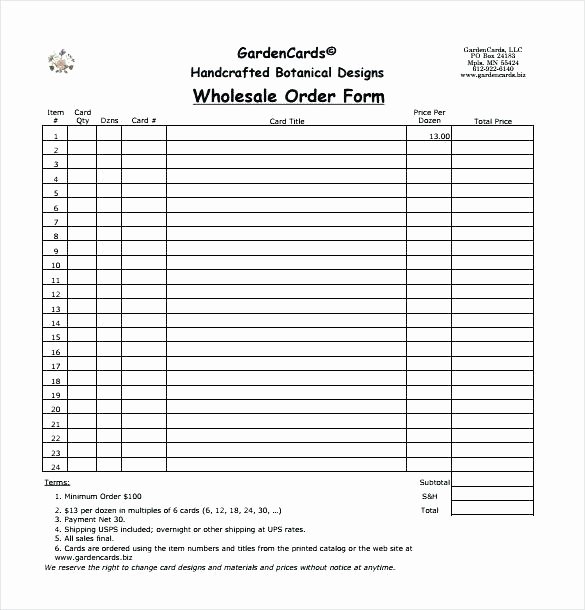 Free wholesale Contract Template Best Of How to Make A wholesale order form Agreement Contract