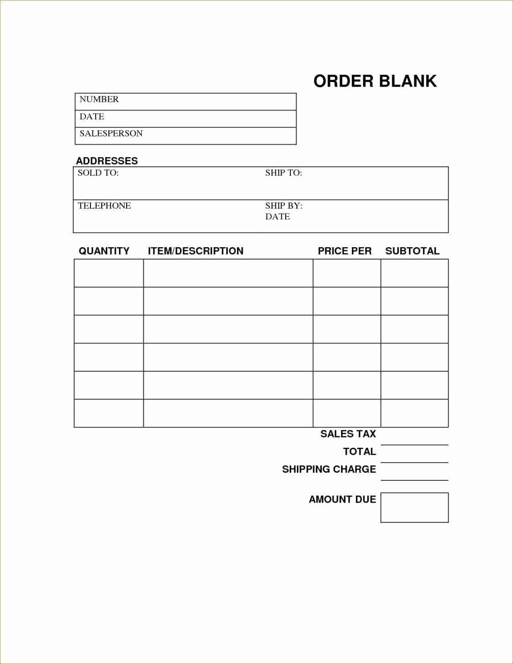 Free Work order Template Unique Free Printable Work order Template 4 – Down town Ken More