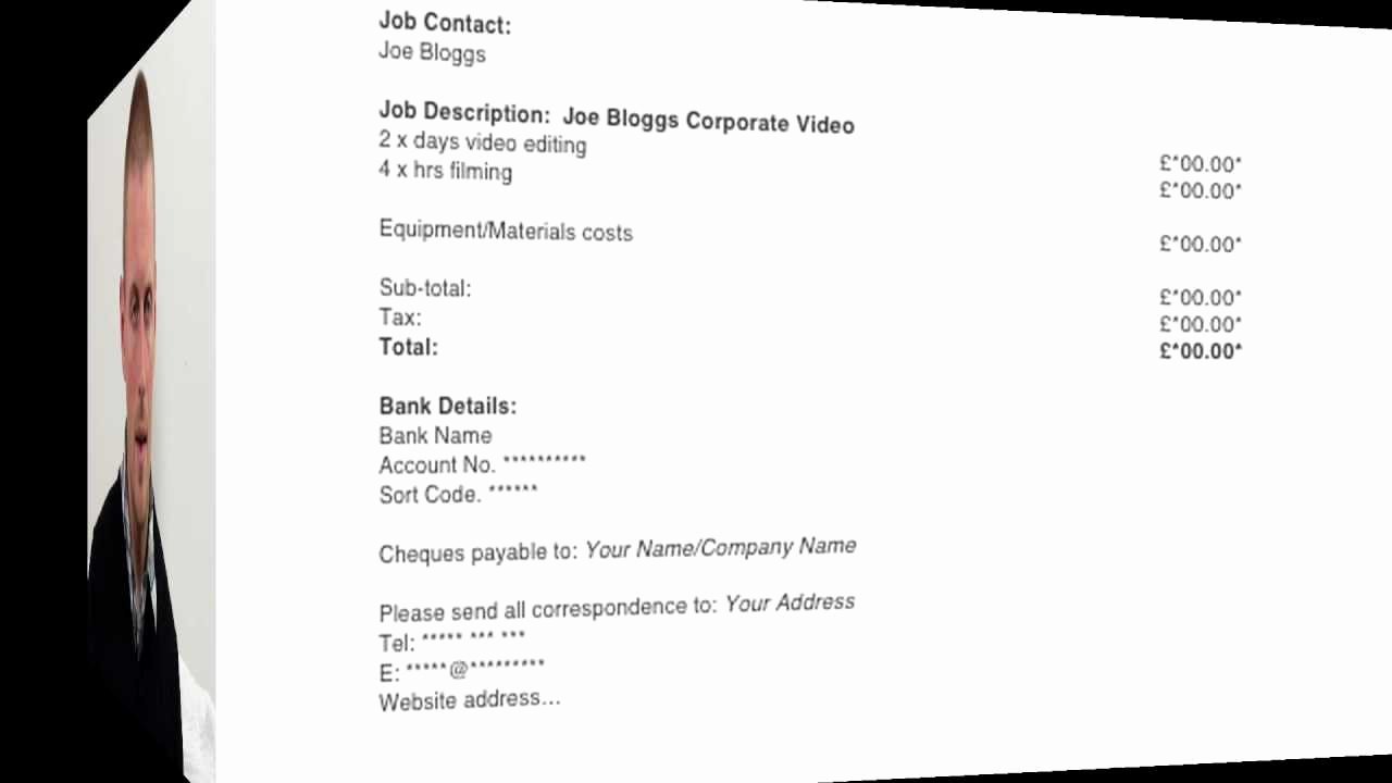 Freelance Video Editing Contract Template New Freelance Video Editor Invoice Template