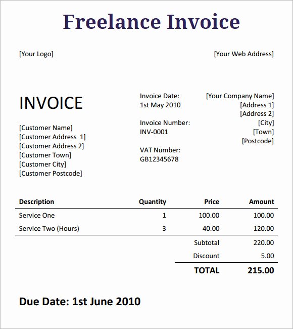 Freelance Writer Invoice Template Fresh 18 Freelance Invoice Design Freelance Invoice