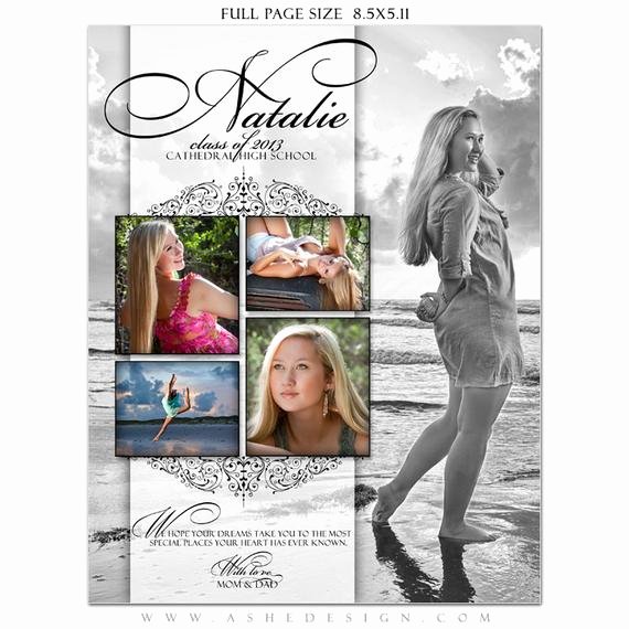 Full Page Ad Template Lovely Senior Yearbook Ads Shop Templates Simply Classic