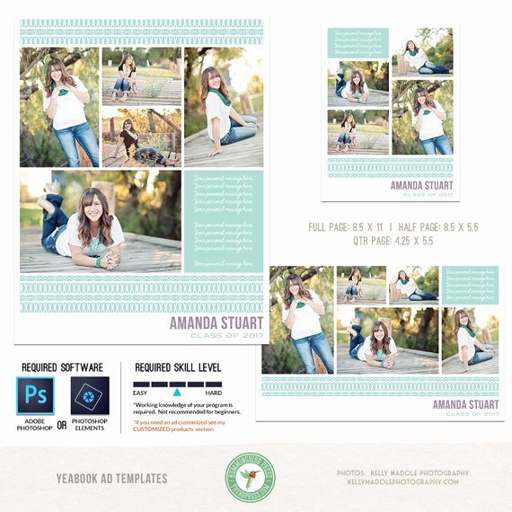Full Page Ad Template Unique Yearbook Ad Templates Senior Ad Graduation Ad High School