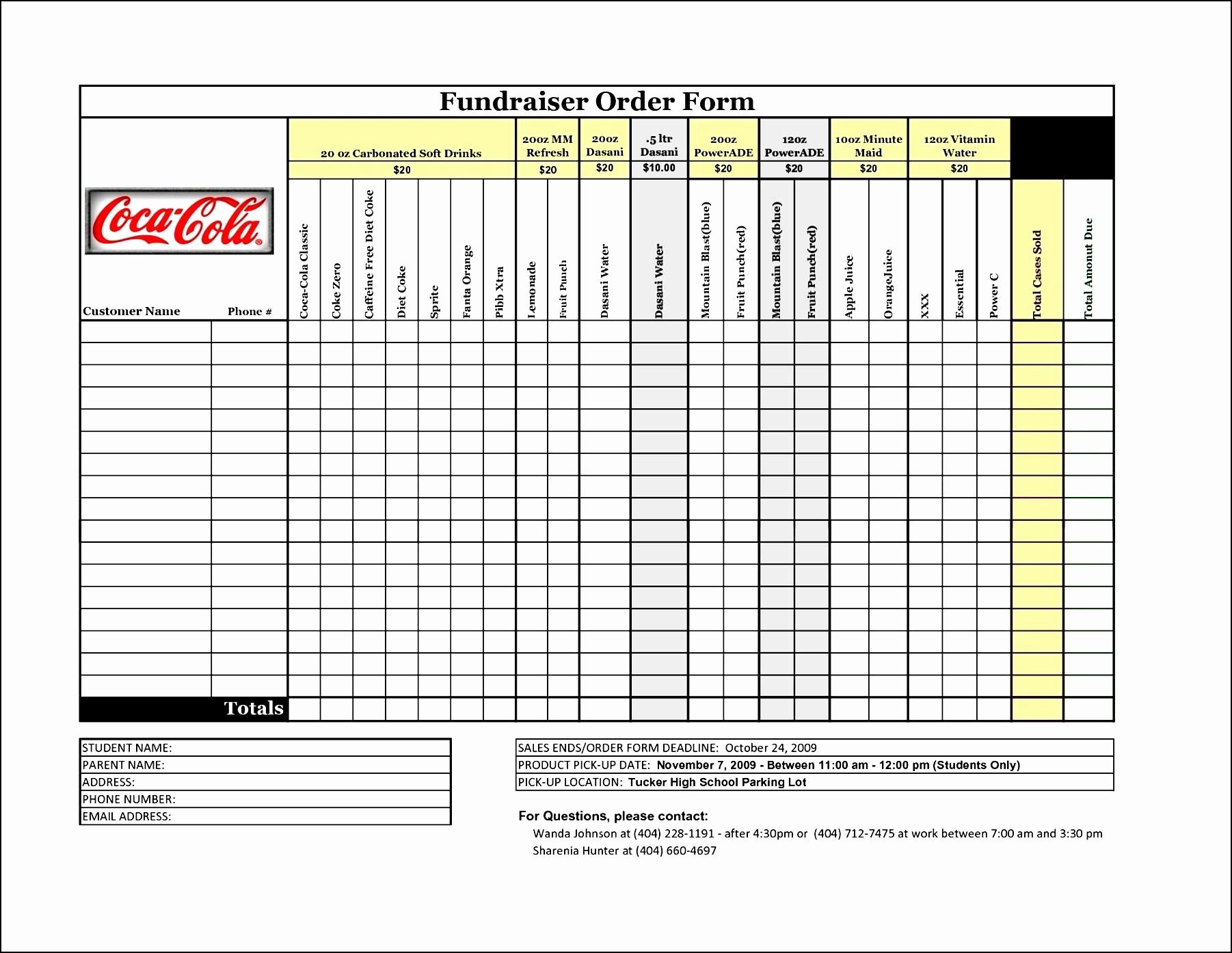Fundraiser form Template Free Best Of Free Fundraiser order form Template
