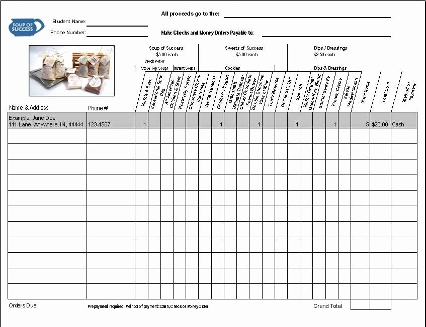 Fundraiser form Template Free Luxury Fundraiser order form Fundraiser form Ideas
