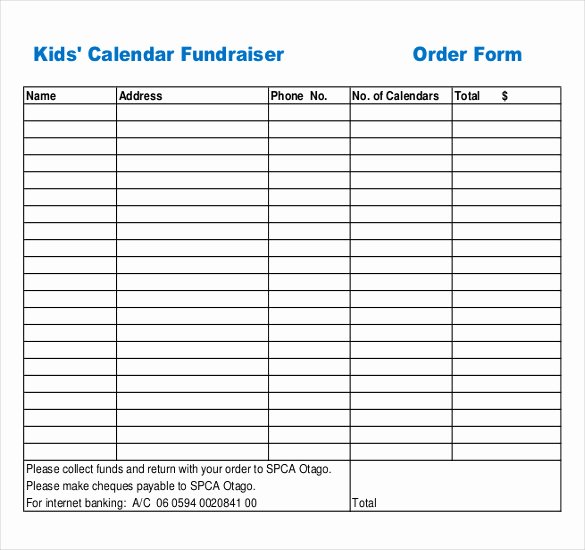 Fundraiser order form Template Free Best Of 16 Fundraiser order Templates – Free Sample Example