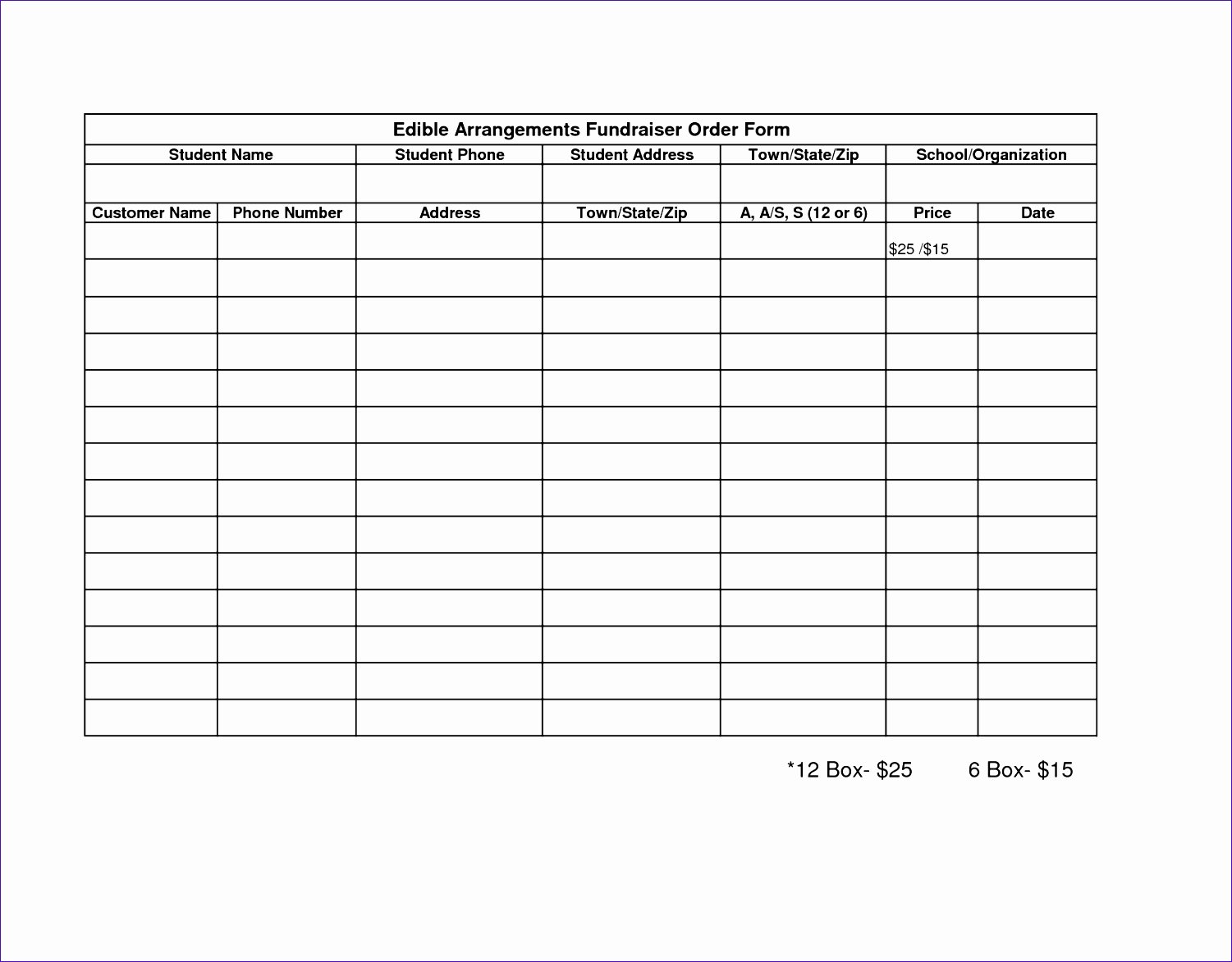 Fundraiser order form Template Free Best Of 6 Fundraising Template Excel Exceltemplates Exceltemplates