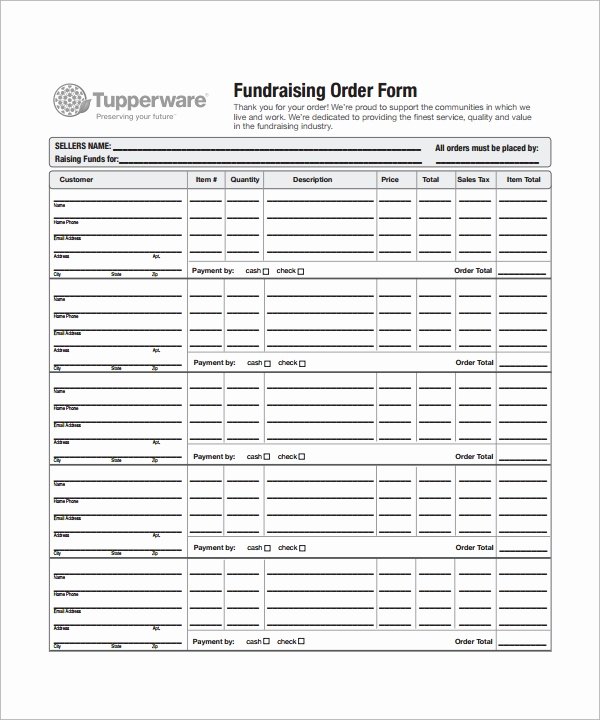 Fundraiser order form Template Free Fresh order form Template 23 Download Free Documents In Pdf