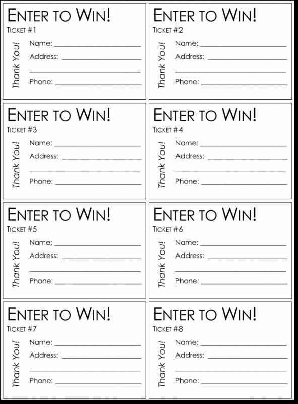 Fundraiser Ticket Template Free Lovely Raffle Tickets Template