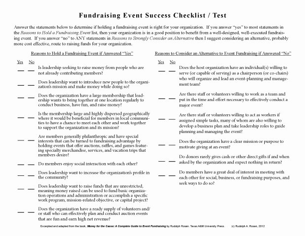 Fundraising event Planning Template Beautiful event Fundraising Success Checklist Test Rudolph Rosen