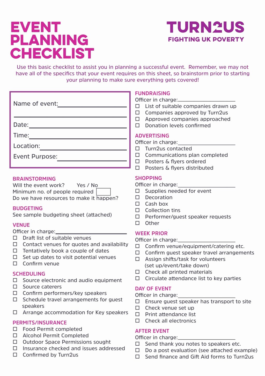 Fundraising event Planning Template Fresh Fundraising event Checklist the Ultimate Dinner Planning