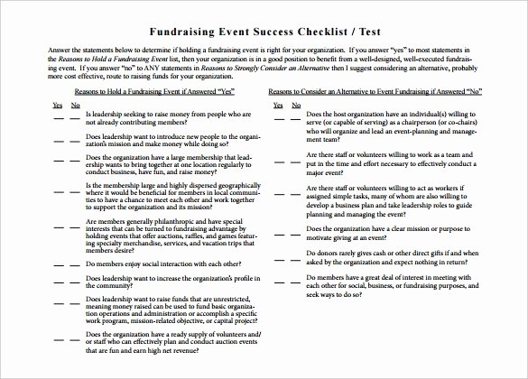 Fundraising event Planning Template Inspirational Checklist Template – 38 Free Word Excel Pdf Documents