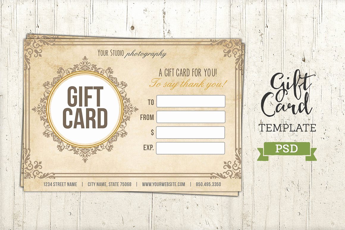 Gift Card Template Psd Beautiful Gift Card Template Psd Certificate Templates