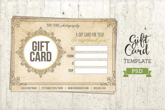 Gift Card Template Psd Fresh Free Graphy Gift Certificate Template Psd