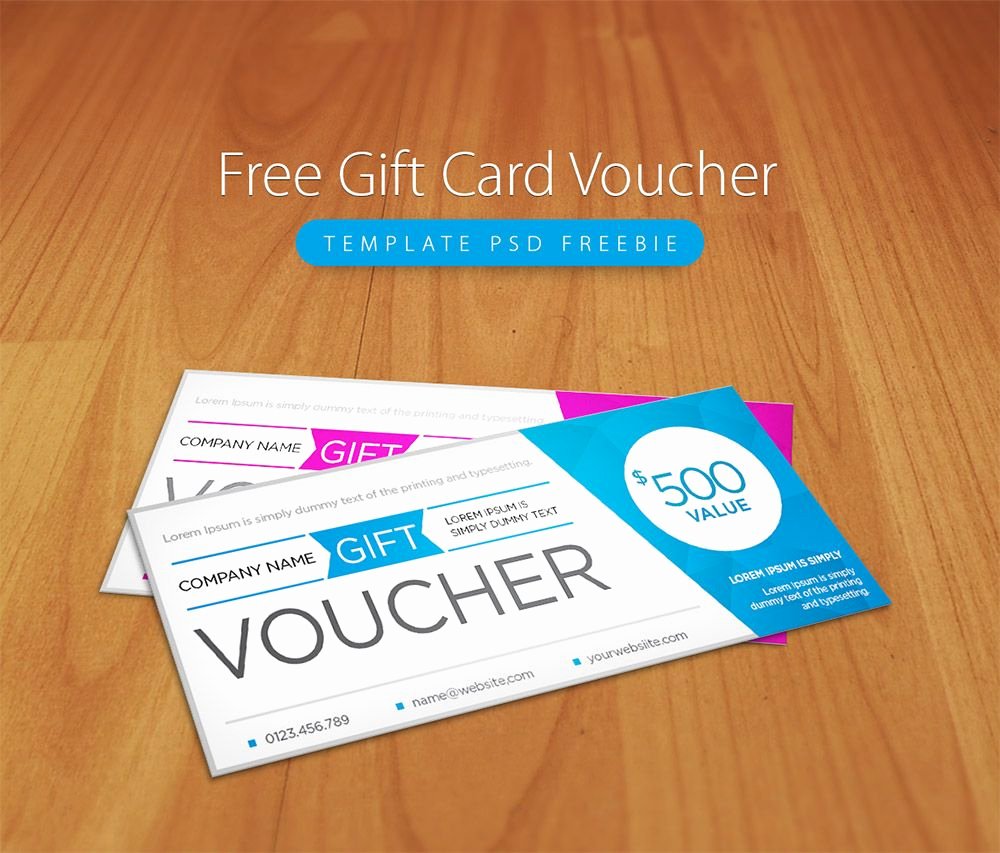 Gift Card Template Psd Lovely Awesome Free Gift Card Voucher Template Psd Freebie